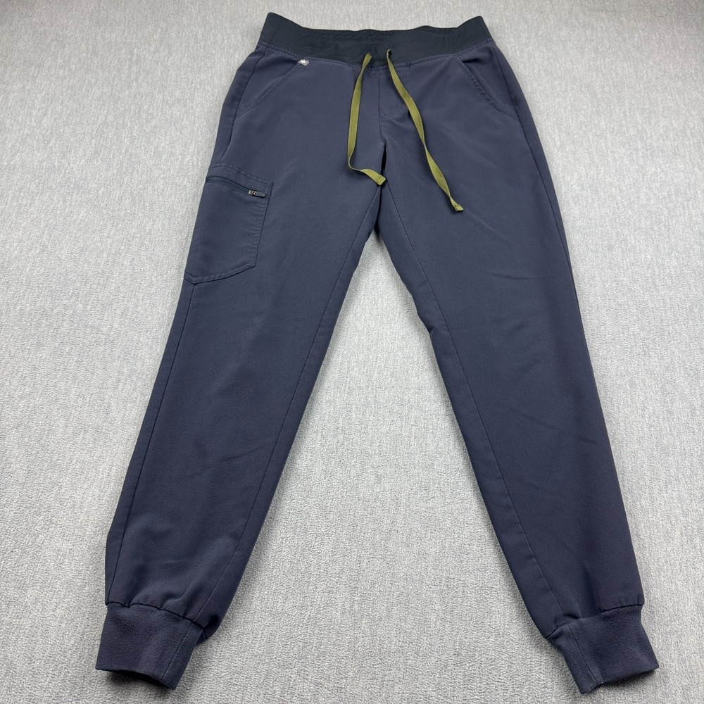 Figs Scrub Pants Women M Blue‎ Zamora Jogger High Waisted Technical Collection